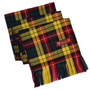 Scarf, Mens Extra Long Lightweight Wool, Buchanan Tartan